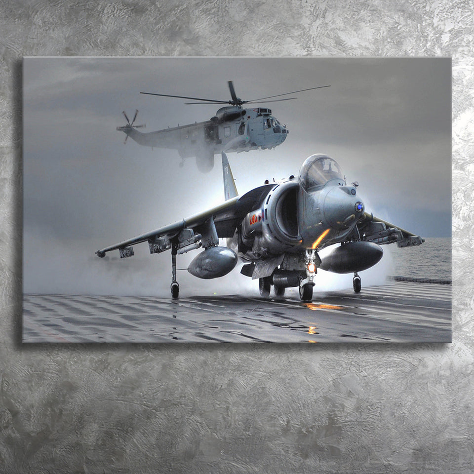 Navy Aircraft Helicopter Rotor Fighter Aircraft Aerospace Engineering Canvas Prints Wall Art Decor - Painting Canvas, Art Prints
