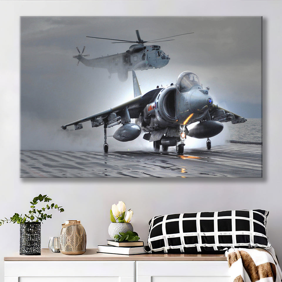 Navy Aircraft Helicopter Rotor Fighter Aircraft Aerospace Engineering Canvas Prints Wall Art Decor - Painting Canvas, Art Prints
