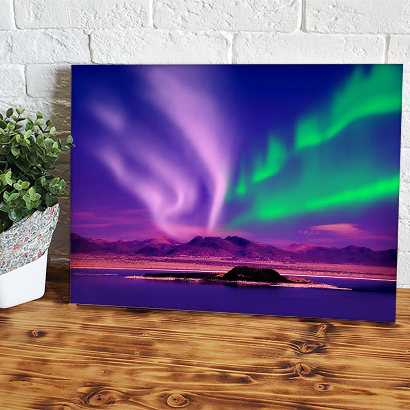 Northern Lights Aurora Borealis Night Canada Canvas Wall Art - Canvas Prints, Prints For Sale, Painting Canvas,Canvas On Sale
