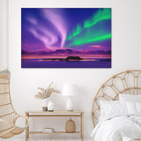 Northern Lights Aurora Borealis Night Canada Canvas Wall Art - Canvas Prints, Prints For Sale, Painting Canvas,Canvas On Sale