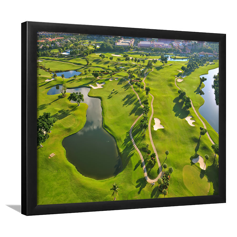 Overhead View Of Florida Golf Course Wall Art Print - Framed Prints, Painting Prints, Prints for Sale, Framed Art