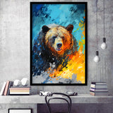 Painting Of Bear Portrait V1 Framed Art Prints Wall Decor, Painting Art, Framed Picture