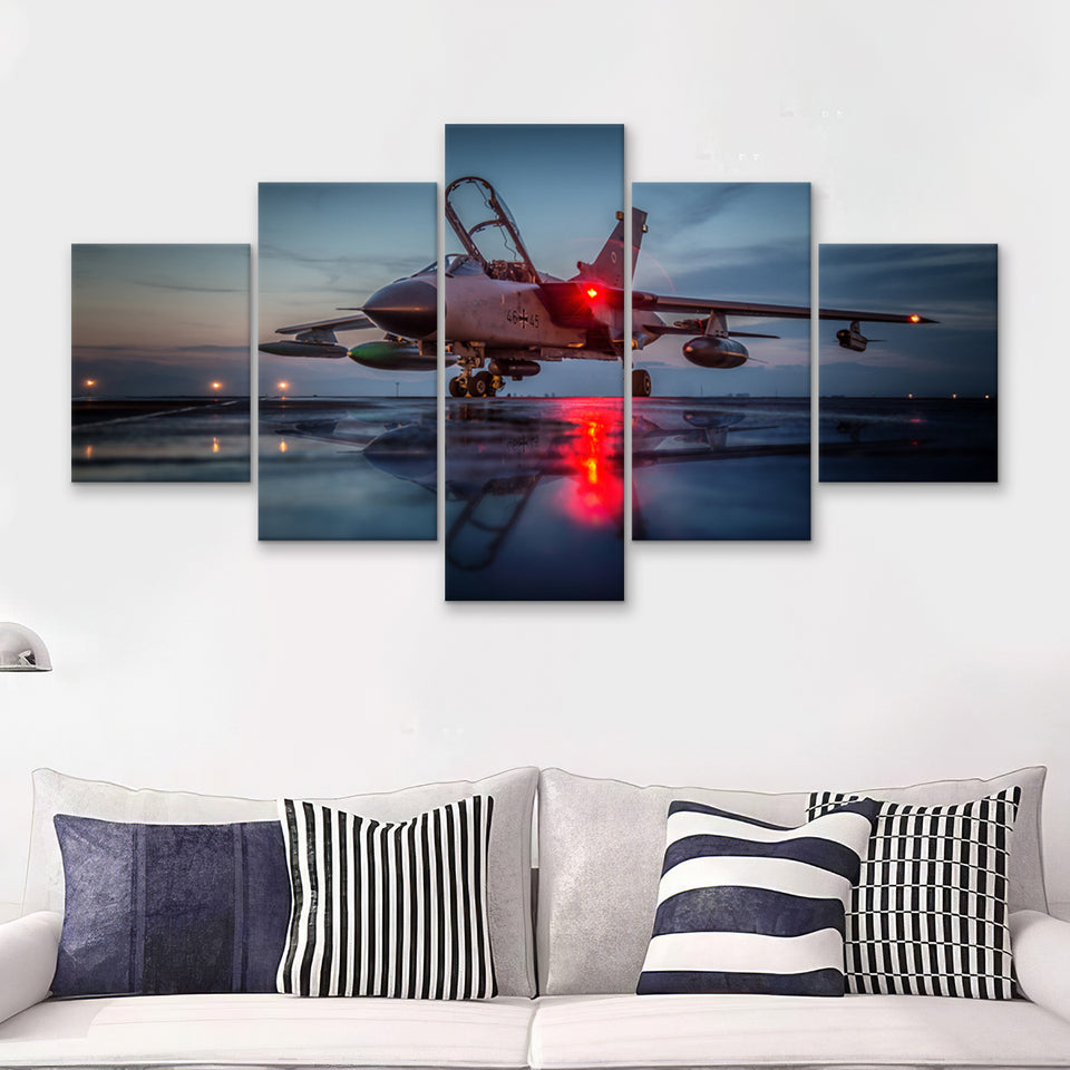 Panavia Tornado War Airplane Craft 5 Piece Canvas Prints Wall Art Decor - Painting Canvas, Multi Panels