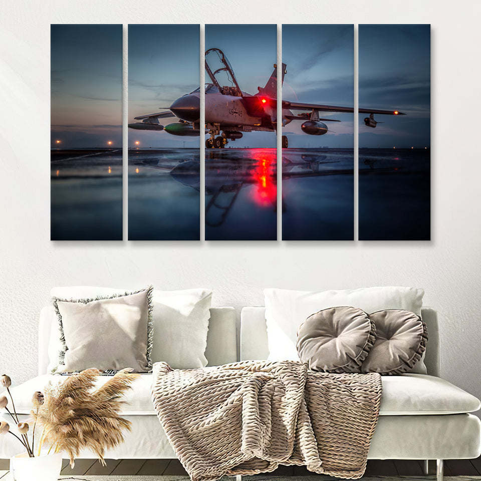 Panavia Tornado War Airplane Craft 5 Piece B Canvas Prints Wall Art Decor - Painting Canvas, Multi Panels
