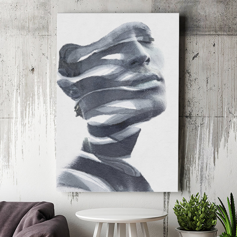 Peeling Away Layers His Flawless Skin Canvas Prints Wall Art, Home Living Room Decor, Large Canvas