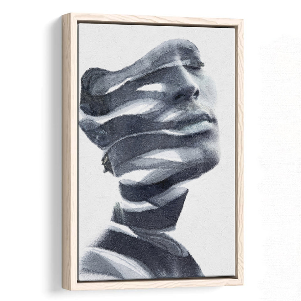 Peeling Away Layers His Flawless Skin Framed Canvas Prints Wall Art, Floating Frame, Large Canvas Home Decor