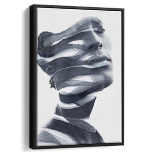 Peeling Away Layers His Flawless Skin Framed Canvas Prints Wall Art, Floating Frame, Large Canvas Home Decor