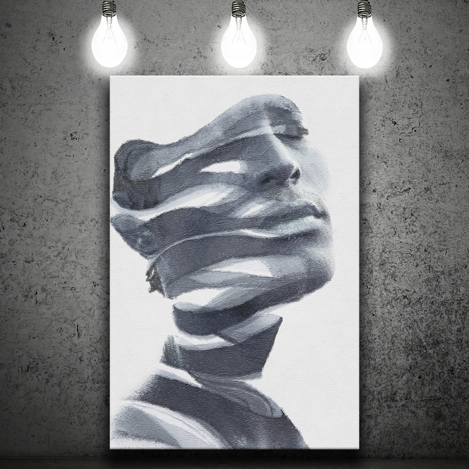 Peeling Away Layers His Flawless Skin Canvas Prints Wall Art, Home Living Room Decor, Large Canvas