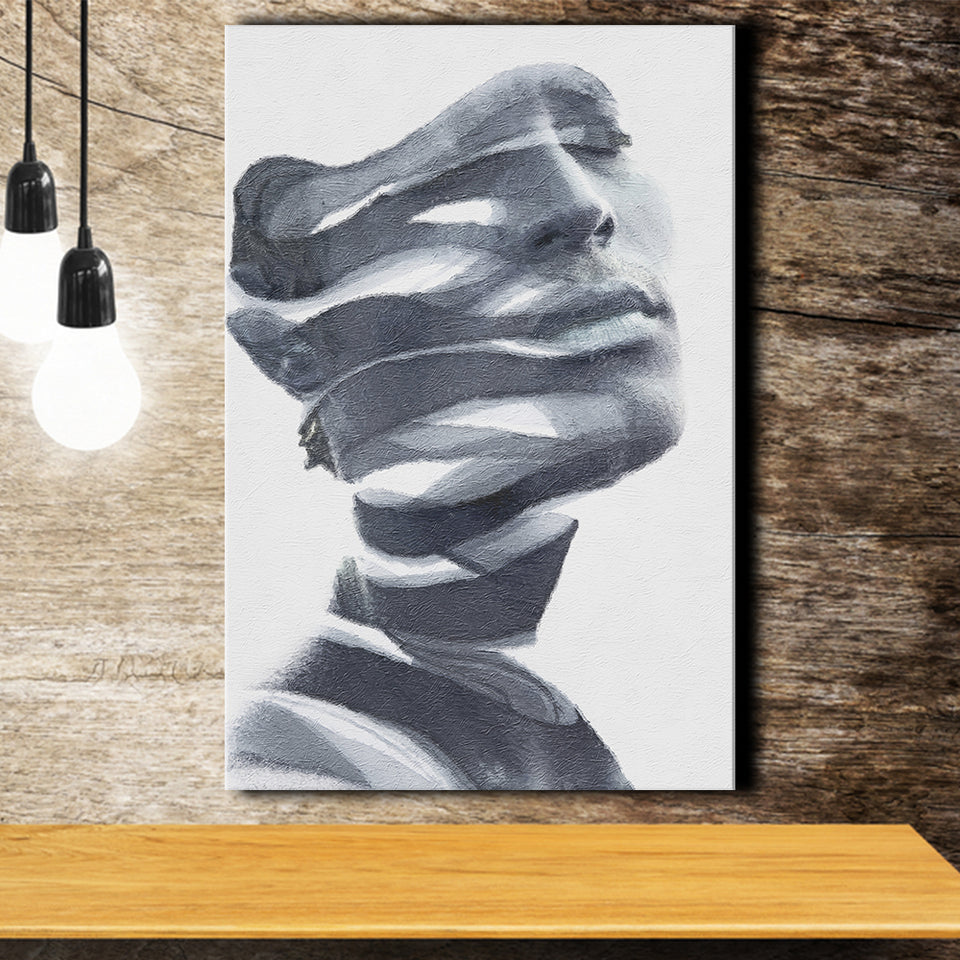 Peeling Away Layers His Flawless Skin Canvas Prints Wall Art, Home Living Room Decor, Large Canvas