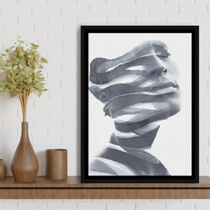 Peeling Away Layers His Flawless Skin Framed Canvas Prints Wall Art, Floating Frame, Large Canvas Home Decor