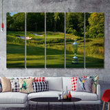 Pga Championship Wanamaker Trophy 5 Pieces B Canvas Prints Wall Art - Painting Canvas, Multi Panel