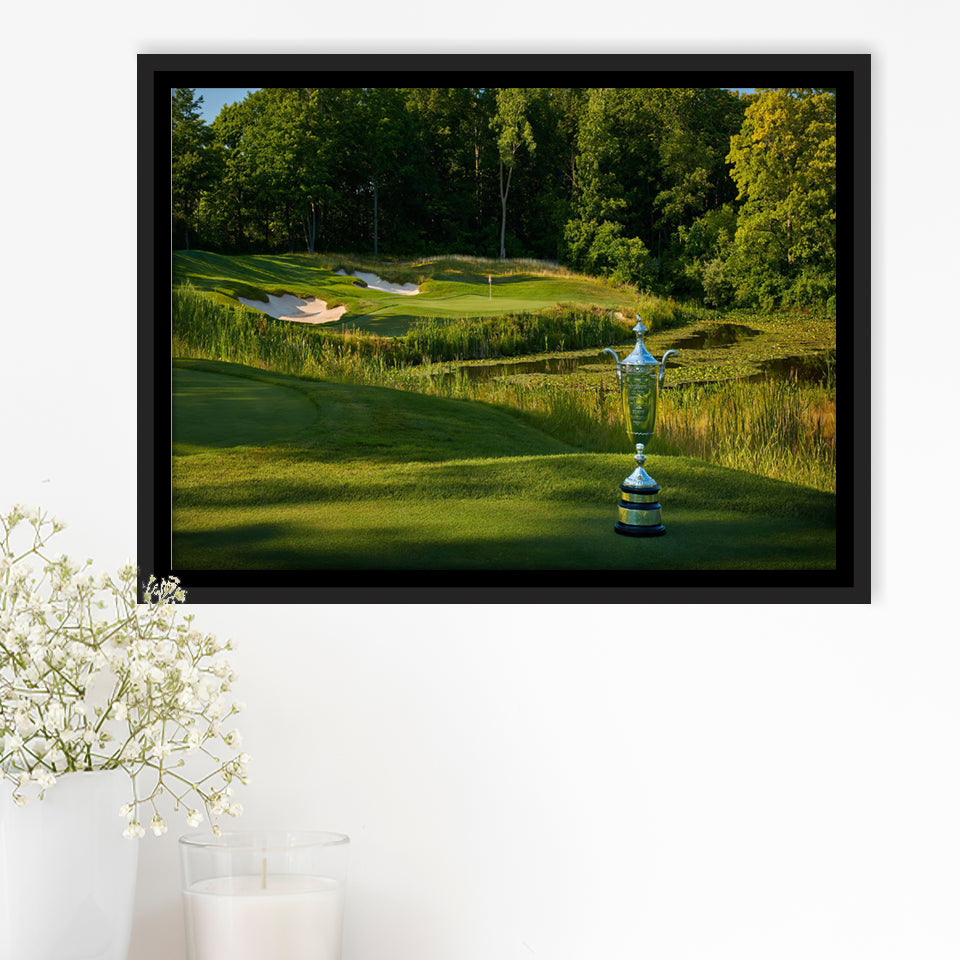Pga Championship Wanamaker Trophy Framed Canvas Prints Wall Art - Painting Canvas, Floating Frame, Wall Decor