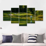 Pga Championship Wanamaker Trophy 5 Pieces Canvas Prints Wall Art - Painting Canvas, Multi Panel