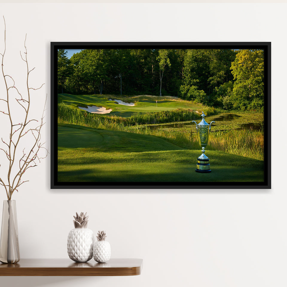 Pga Championship Wanamaker Trophy Framed Canvas Prints Wall Art - Painting Canvas, Floating Frame, Wall Decor