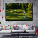 Pga Championship Wanamaker Trophy Framed Canvas Prints Wall Art - Painting Canvas, Floating Frame, Wall Decor