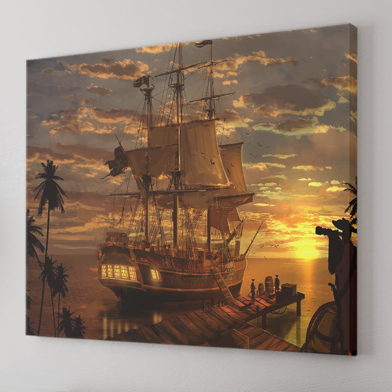 Wall Art Print, Pirate Ship, the pirate ship