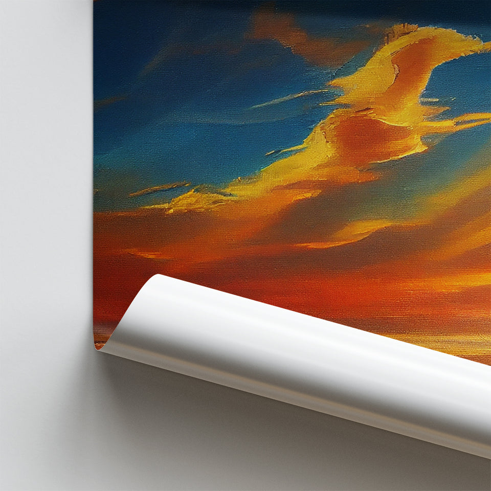Pirate Ship In Sunset Oil Painting V5, Poster Art, Poster Print Wall Art Decor