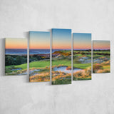 Planning A Trip To Bandon Dunes Golf Resort, Golf Art Print, 5 Panels Canvas Prints Wall Art Decor