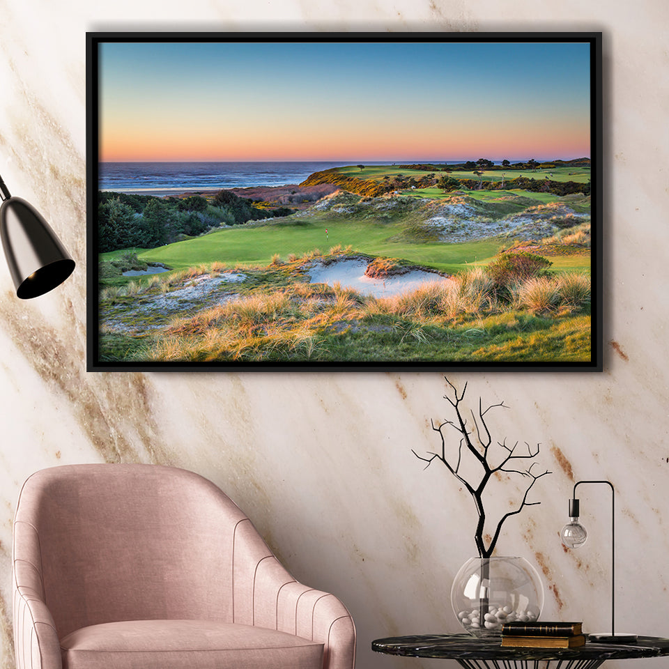 Planning A Trip To Bandon Dunes Golf Resort, Golf Art Print, Framed Canvas Prints Wall Art Decor, Floating Frame