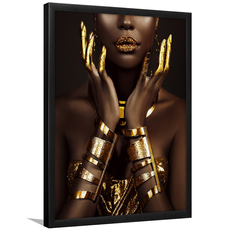 Portrait African American Woman Fantasy Art Framed Art Print Wall Art Decor,Framed Picture