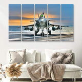 Rafale Fighter Jet Military Airplane Plane Fighter 17 5 Piece B Canvas Prints Wall Art Decor - Painting Canvas, Multi Panels