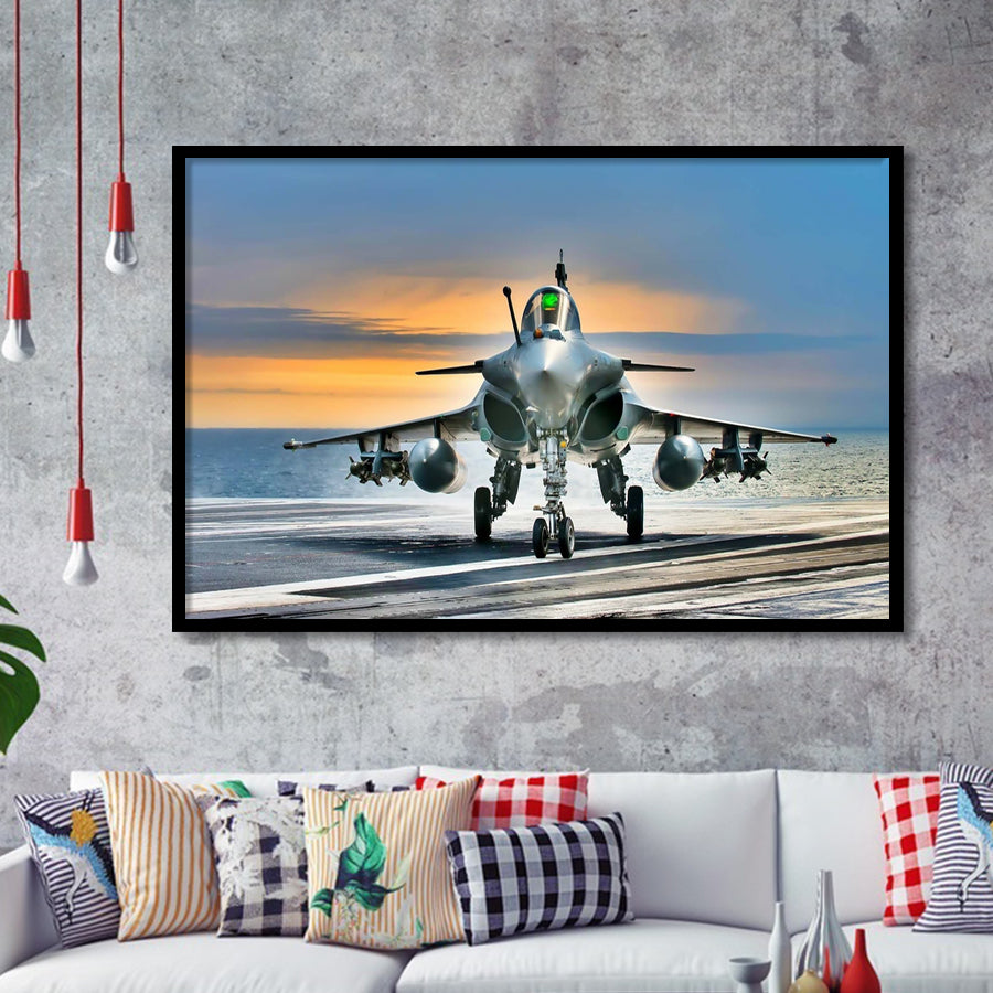 Rafale Fighter Jet Military Airplane Plane Fighter 17 Framed Art Prints Wall Decor - Painting Art, Framed Picture, Ready to Hang