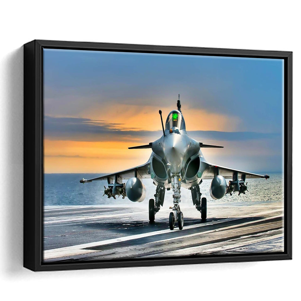 Rafale Fighter Jet Military Airplane Plane Fighter 17 Framed