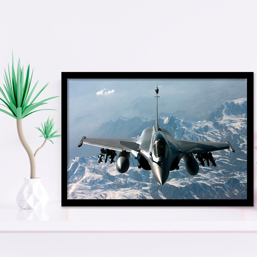 Rafale Fighter Jet Military Airplane Plane Fighter 33 Framed Art Prints Wall Decor - Painting Art, Framed Picture, Ready to Hang
