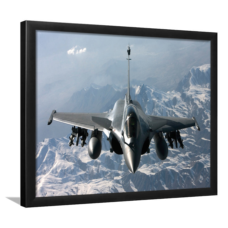 Rafale Fighter Jet Military Airplane Plane Fighter 33 Framed Art Prints Wall Decor - Painting Art, Framed Picture, Ready to Hang