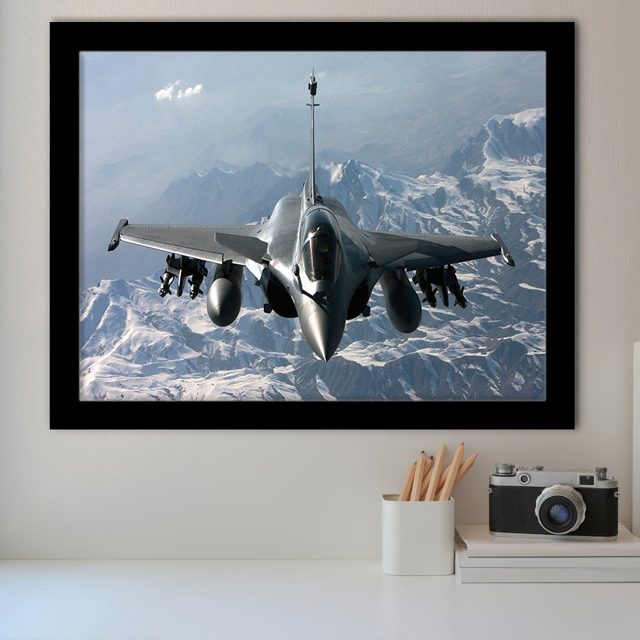 Rafale Fighter Jet Military Airplane Plane Fighter 33 Framed Art Prints Wall Decor - Painting Art, Framed Picture, Ready to Hang