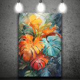 Ropical Leaves Palm Tree Watercolor V1 Canvas Prints Wall Art Home Decor, Painting Canvas, Living Room Wall Decor