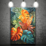 Ropical Leaves Palm Tree Watercolor V4 Canvas Prints Wall Art Home Decor, Painting Canvas, Living Room Wall Decor