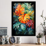 Ropical Leaves Palm Tree Watercolor V6 Framed Art Prints Wall Decor, Painting Art, Framed Picture