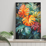 Ropical Leaves Palm Tree Watercolor V6 Canvas Prints Wall Art Home Decor, Painting Canvas, Living Room Wall Decor