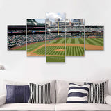 Safeco Field Stadium Baseball  5 Pieces Canvas Prints Wall Art - Painting Canvas, Multi Panel, Home Wall Decor, For Sale