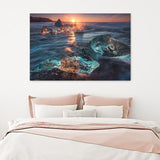 Sea Sky Clouds Oceans Rocks Sunsets Canvas Wall Art - Canvas Prints, Prints For Sale, Painting Canvas,Canvas On Sale