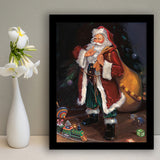 shhh Santa Claus is coming Framed Art Prints Xmas Wall Decor - Painting Art, Prints for Sale, Home Wall Art