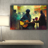 Singer Playing Guitar Abstract Musical Canvas Prints Wall Art - Painting Canvas,Wall Decor,Art Print,Home Decor