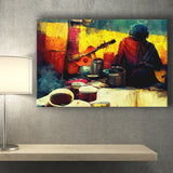 Singer Playing Guitar Abstract Musical Art Canvas Prints Wall Art - Painting Canvas,Wall Decor,Art Print,Home Decor