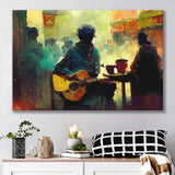 Singer Playing Guitar Abstract Musical Canvas Prints Wall Art - Painting Canvas,Wall Decor,Art Print,Home Decor