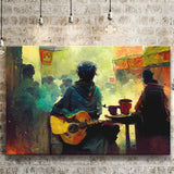 Singer Playing Guitar Abstract Musical Canvas Prints Wall Art - Painting Canvas,Wall Decor,Art Print,Home Decor