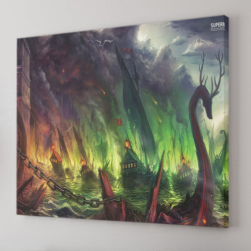 Skeleton Pirate Ship Canvas Wall Art - Canvas Prints, Prints For Sale, Painting Canvas,Canvas On Sale