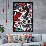 Sneakers Graffiti Street Art Framed Art Print Wall Art Decor,Framed Picture