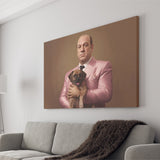 Soprano Holding A Poodle In The Style Of Princess Canvas Prints Wall Art Home Decor, Painting Canvas, Living Room Wall Decor
