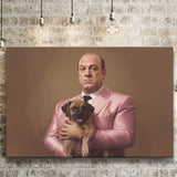 Soprano Holding A Poodle In The Style Of Princess Canvas Prints Wall Art Home Decor, Painting Canvas, Living Room Wall Decor