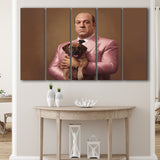 Soprano Holding A Poodle In The Style Of Princess 5 Panels B Canvas Prints Wall Art Home Decor, Extra Large Canvas
