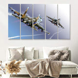 Su 37 War Airplane 5 Piece B Canvas Prints Wall Art Decor - Painting Canvas, Multi Panels