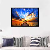 Sunset Beautiful Blue Sky Framed Art Prints - Framed Prints, Prints For Sale, Painting Prints,Wall Art Decor