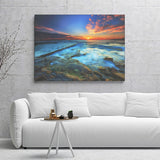 Sunset On The Beach Canvas Wall Art - Canvas Prints, Prints For Sale, Painting Canvas,Canvas On Sale