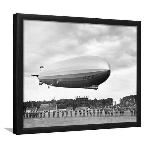 The German Airship, Lz 127 Graf Zeppelin Completed An Ambitious Framed Art Prints Wall Decor - Painting Prints, Home Decor,Framed Picture